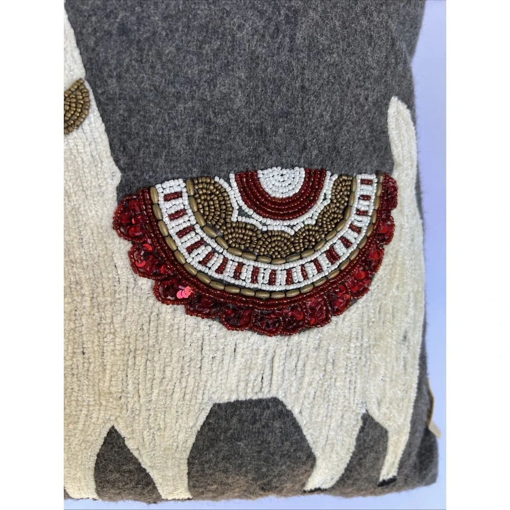 Artisan de Luxe Llama Alpaca Christmas Pillow 17